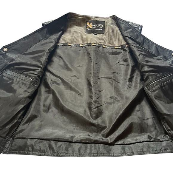 XELEMENT BLACK V CUT MOTORCYCLE VEST SZ SM EUC - Picture 3 of 10